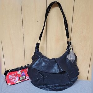 Betsey Johnson Just for the Thrill of it Hobo Bag and cosmetic case